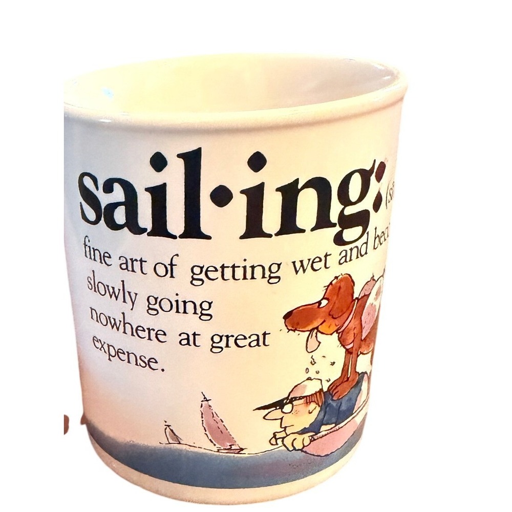 vintage 1983 Enesco Beard & McKie's Well Defined Dictionaries "Sailing" Mug